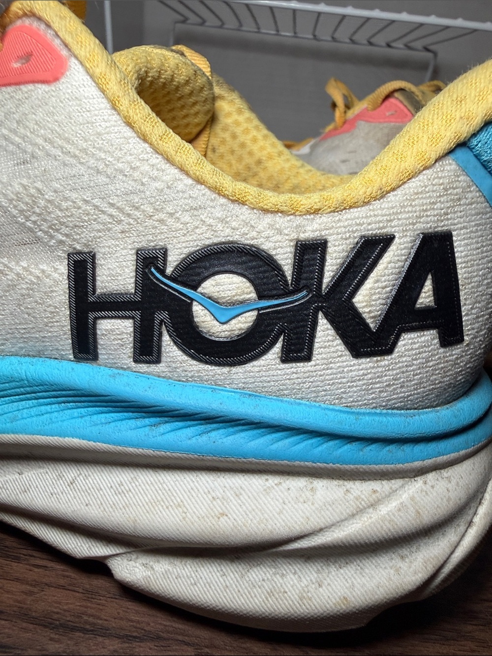 Hoka Clifton 9 'Blanc de Blanc/Swim Day' Women's Running Shoes Size 8.5B - Picture 9 of 14